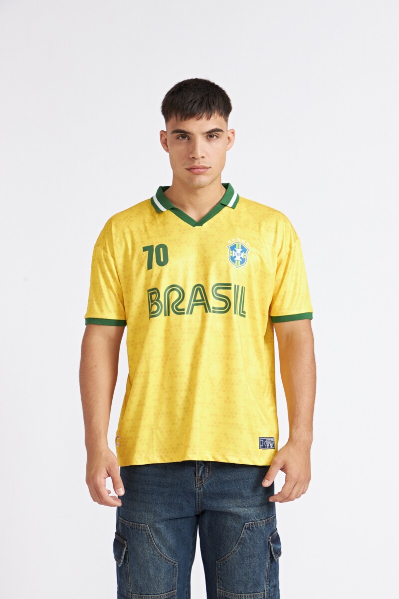 REMERA BRASIL - AMARILLO 