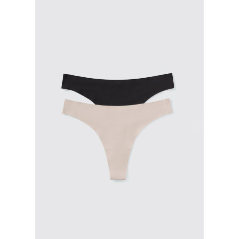CALCINHA FEM PRETO/BEGE