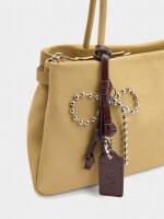 Bolso De Hombro Efecto Piel Con Colgante camel