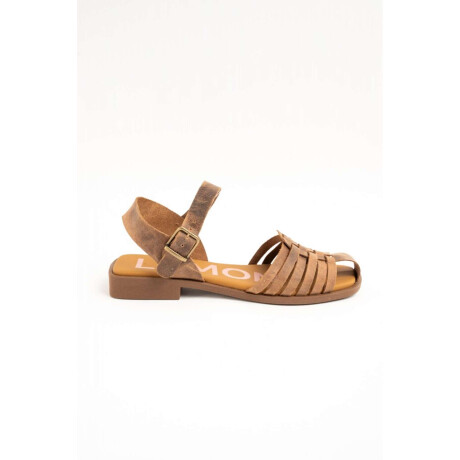 Sandalia Cangrejera Con Tobillera Chocolate