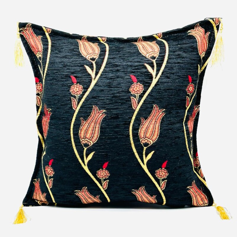 Funda almohadón Tulipa negro Funda almohadón Tulipa negro