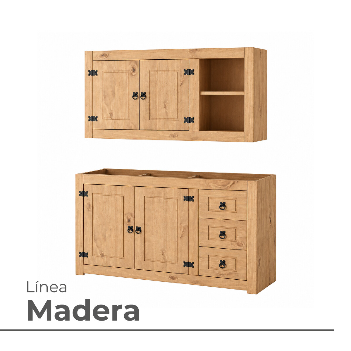 Kit Cocina Aereo Y Bajo Mesada Cera Tequila 