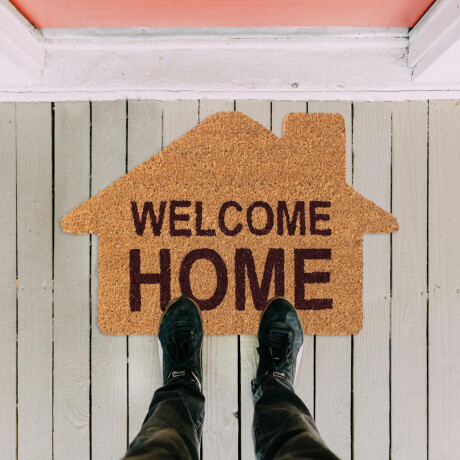 Alfombra Puerta Entrada Felpudo Coco Goma 40X60 Welcome/home