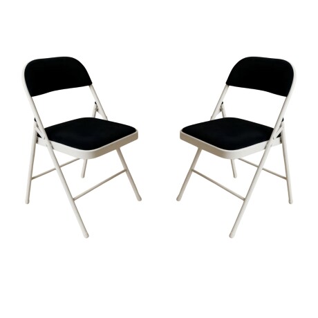 Set x 2 Sillas Plegables Acolchonada modelo Nova Negro