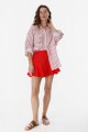 Falda Moss Rojo