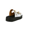 Sandalias Mujer Darkness Dos Tiras Con Hebilla Blanco