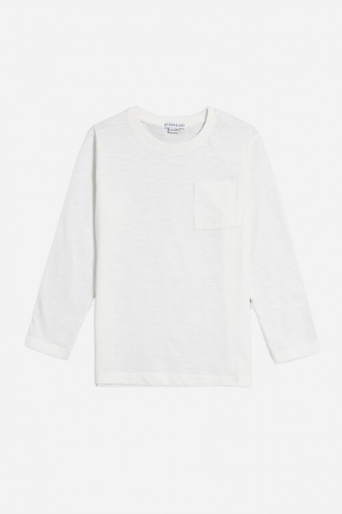 Remera básica manga larga BLANCO