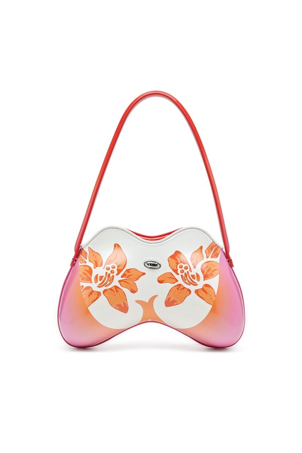 Bolso Para Mujer K.G. Double-D Shoulder Blanco/rosa