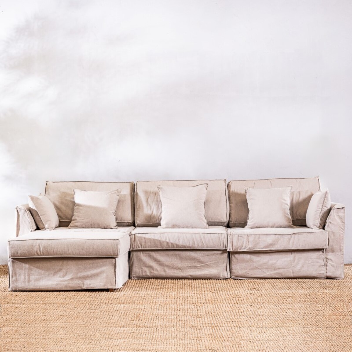 Sillón Esquinero Modulado Natura Delfina - Crudo 