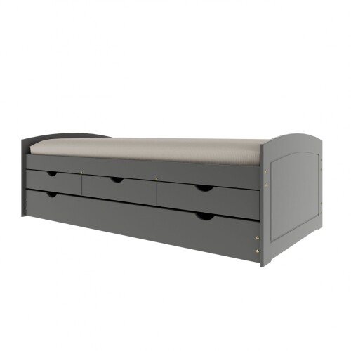 Cama Marinera Madera Maciza Con Cajones - Ulli GRIS