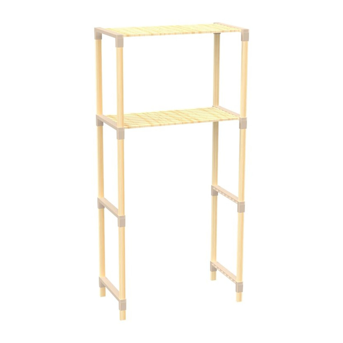 Estantería Organizadora para Lavarropa 127x33x66Cm Madera PP - Natural 
