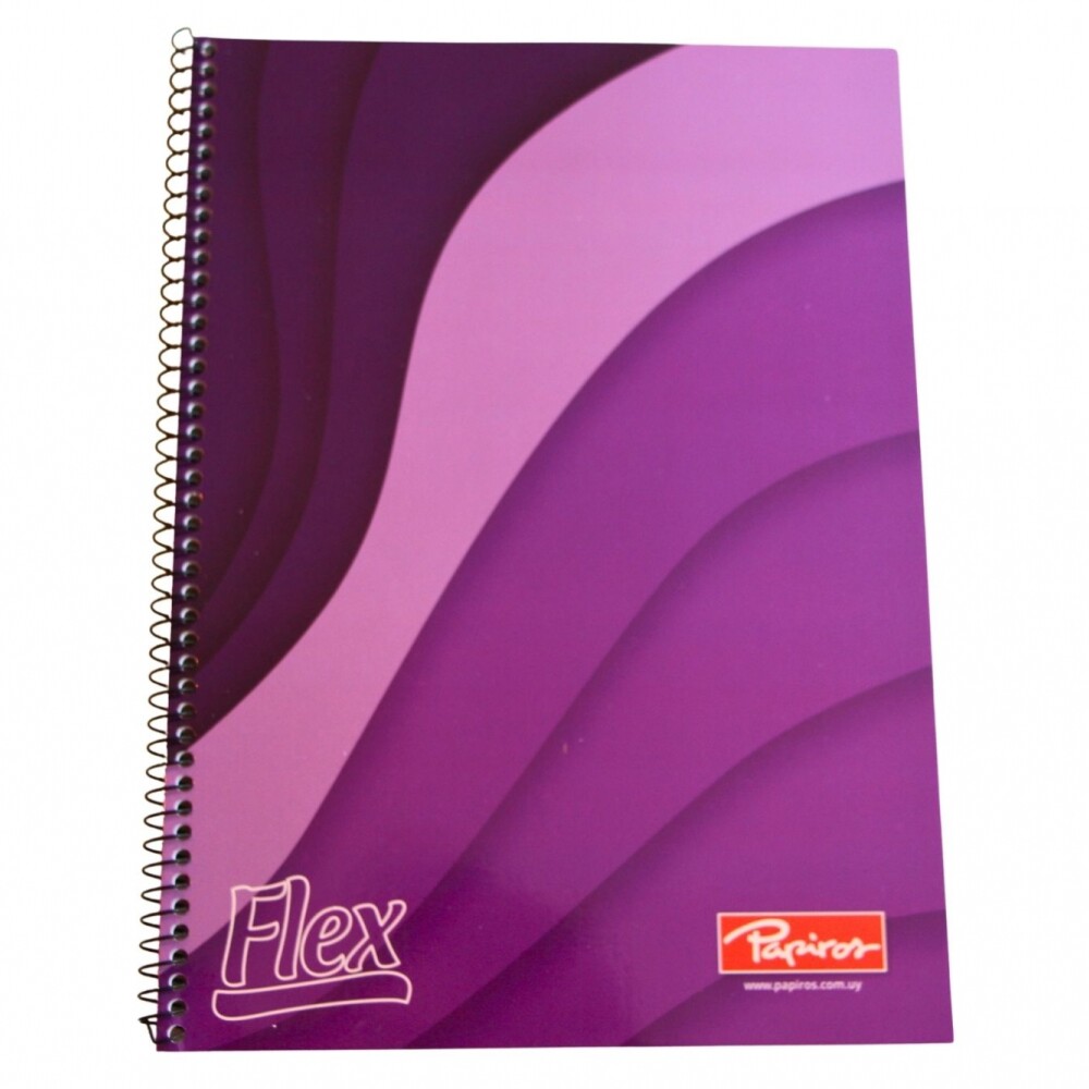 CUADERNOLA PAPIROS FLEX 70 HOJAS RAYADO TAPA TONOS VIOLETAS