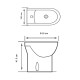 BIDET BLANCO 54.5x41.5 C/TRANSFERENCIA SIN RESBOSE - SERIE MALAWI BLANCO