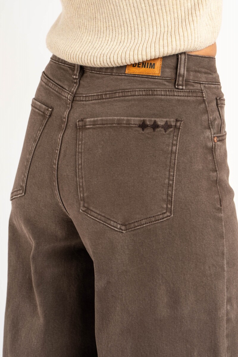 Jean Wide Leg Marron