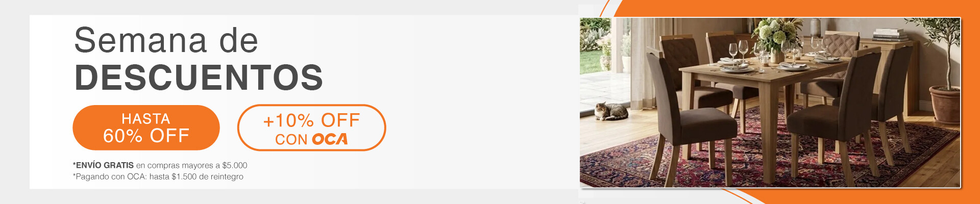 60% OFF + 10% OFF CON OCA