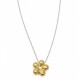 Conjunto cadena y colgante flor plata y oro Conjunto cadena y colgante flor plata y oro