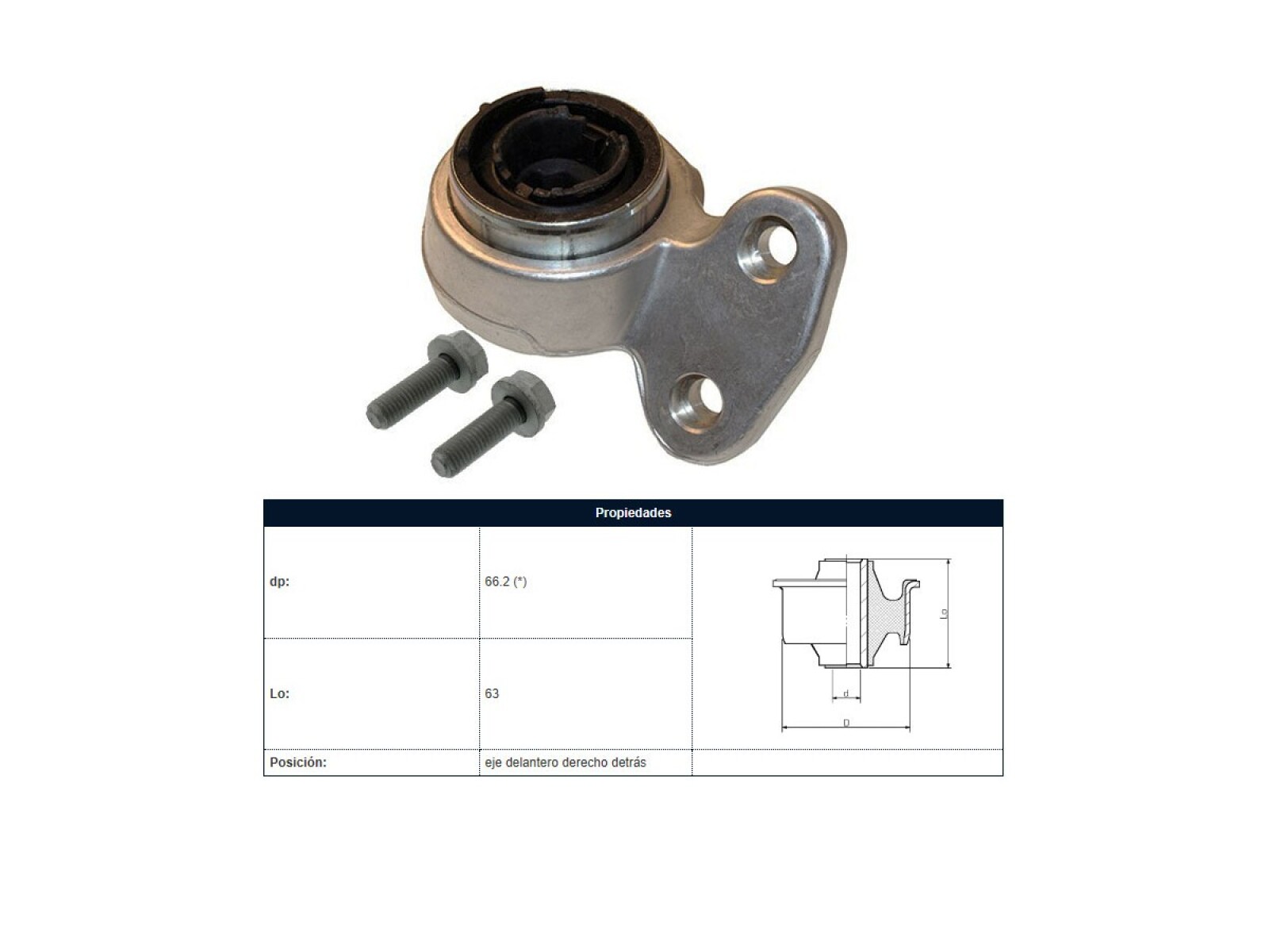 Soporte Parilla Del BMW 328I (E46)/330 Ci (E46)/323I (E46)/320D (E46)/318I (E46)/320I (E46)/330Xd (E46) 96-09 Izq 