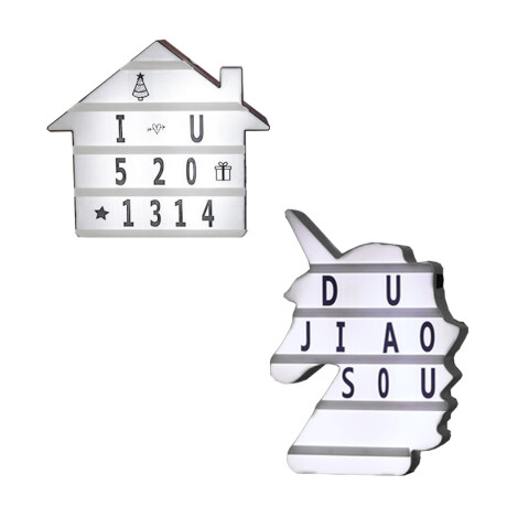 Letrero con Luz Led Unicornio con Letras Números y Emojis 001