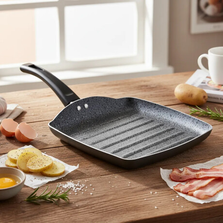 Bifera Sartén Cuadrado Antiadherente 24Cm Panelux Premium Grafito