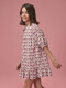 Vestido Estampado Flores Berenjena