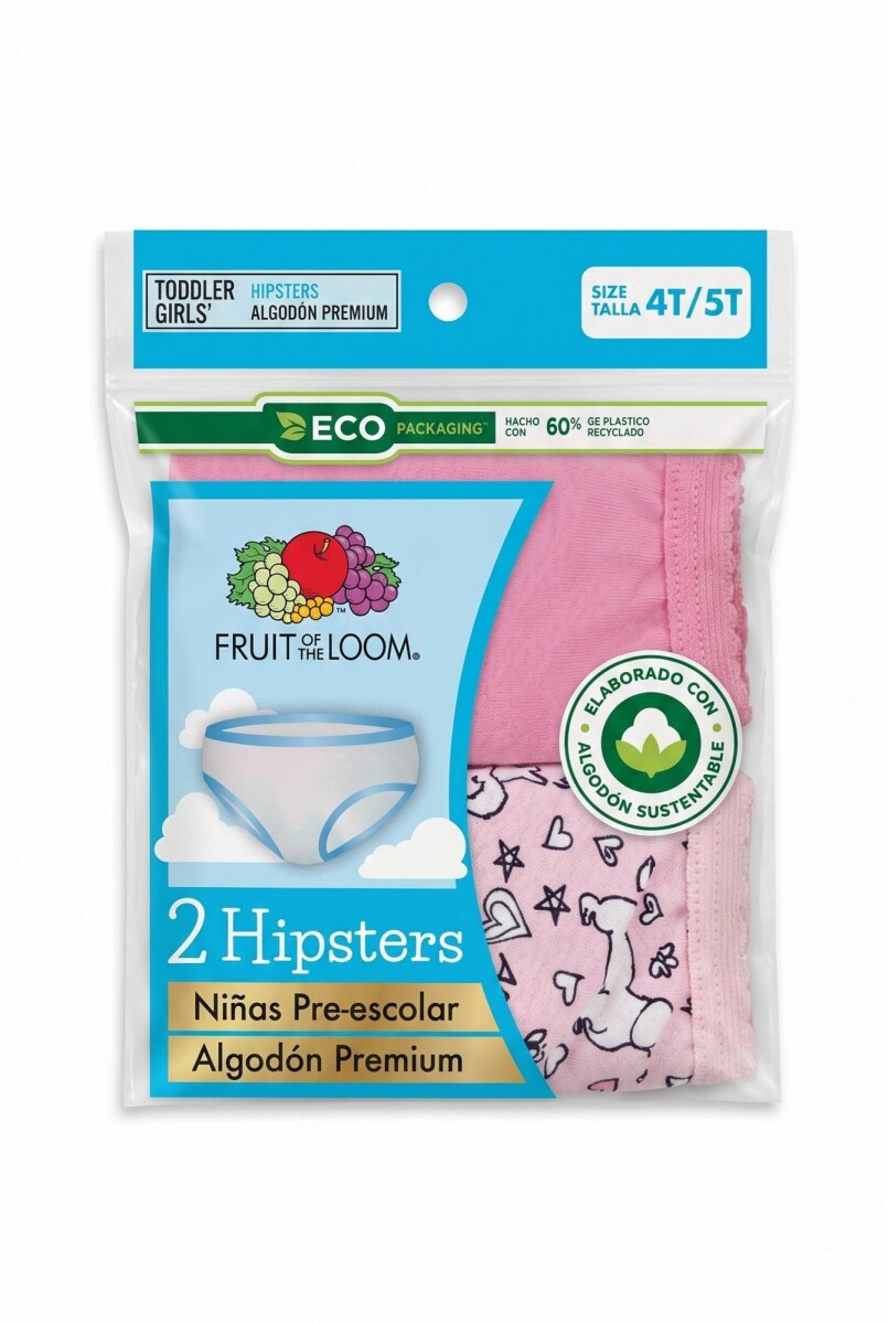 Pack x2 Hipster para niña toddler - Multicolor 