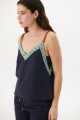 MUSCULOSA LINO ART AZUL