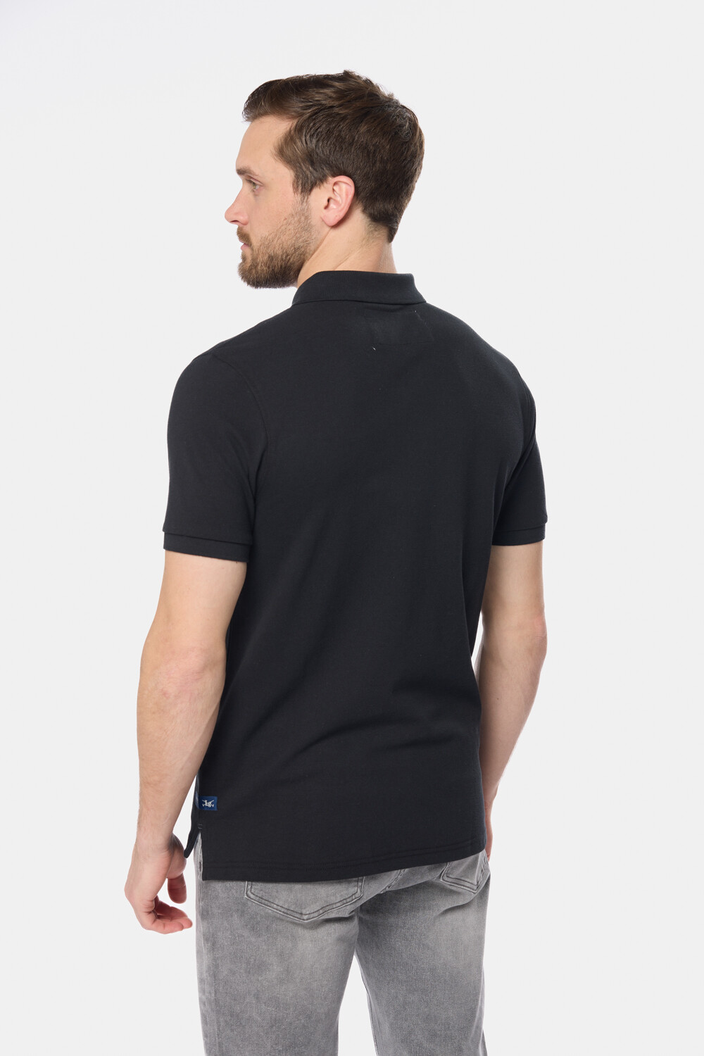 REMERA POLO LISA PIQUÉ Negro