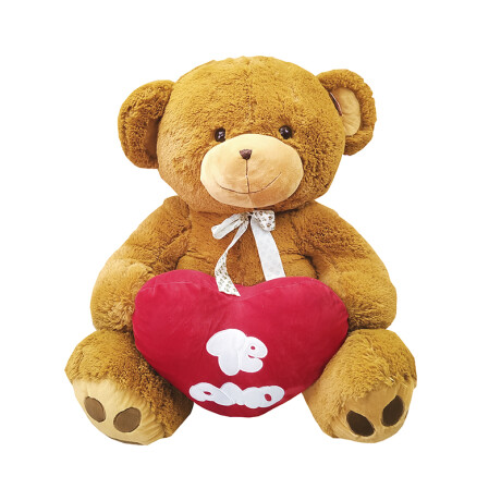 Oso De Peluche Con Corazón Marrón Claro