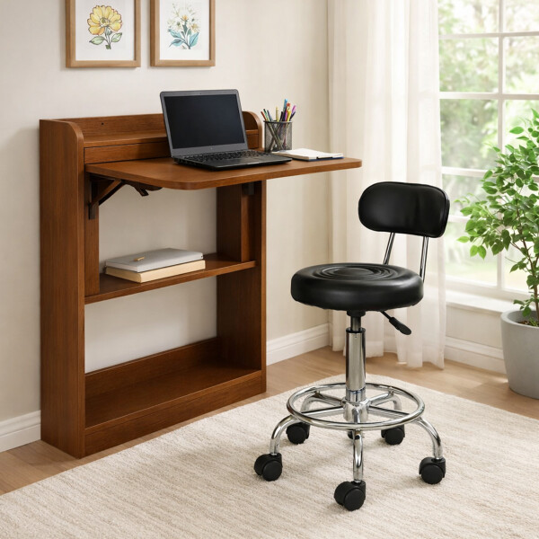 Escritorio Plex + Silla giratoria ecocuero Marrón