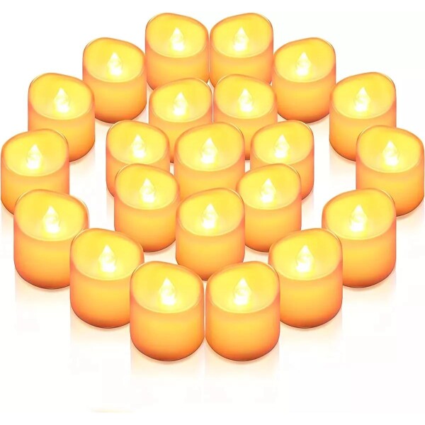 Velas Velitas Luz Led Pila Pack 24 Unidades Decorativo Velas Luz Led Pila Pack X24 Decoracion Souvenir Fiesta 3,5