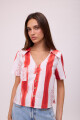 BLUSA FRESA PRINT Rayas Rojo
