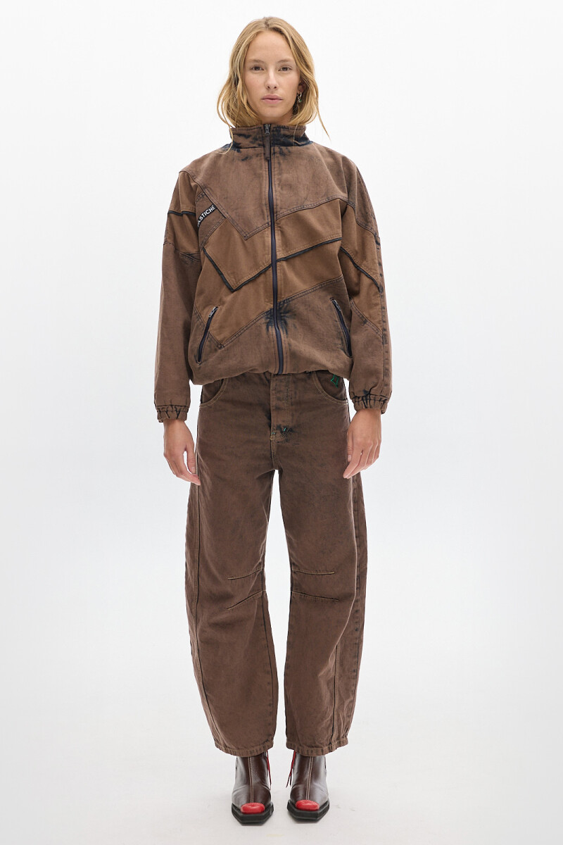 Campera Olímpica Denim Washed Brown