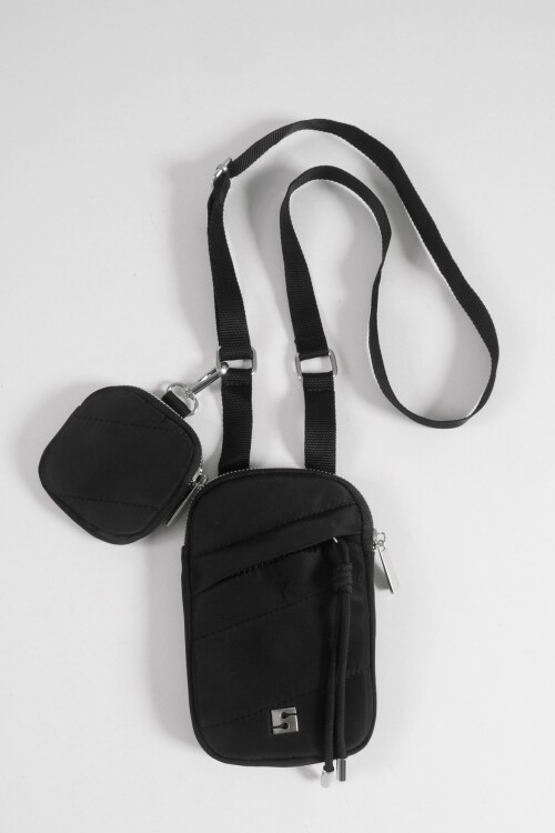 Porta celular con estuche removible negro