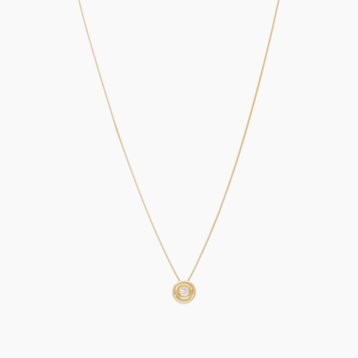 Conjunto Punto De Luz En Oro 18k Y Brillante 