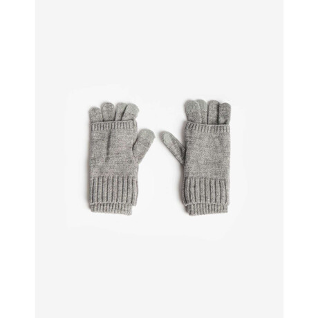 Par De Guantes + Mitones Gris medio