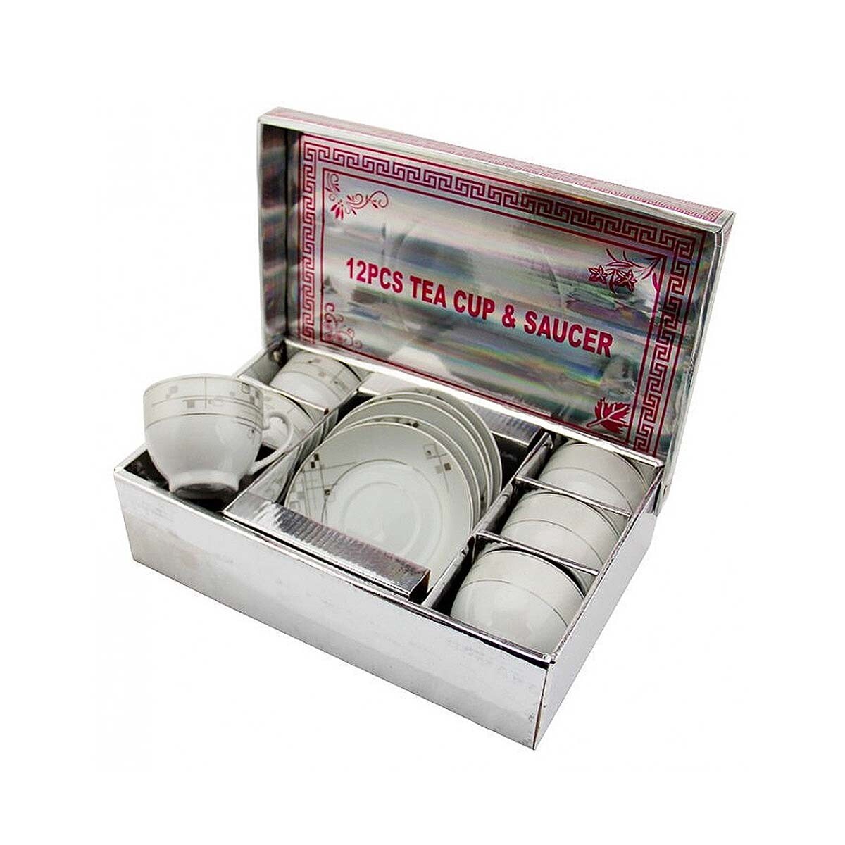 Set 6 tazas cafe 90 ml con plato 