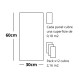 Set x12 placas autoadhesivas 30cm x 60cm x 2.2mm BLANCO