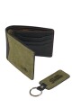 Set billetera y llavero Verde