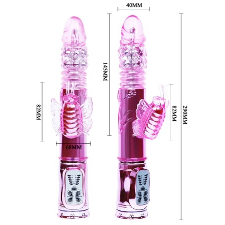 Vibrador Con Rotación Doble Estimulo Recargable Baile Vibrador Con Rotación Doble Estimulo Recargable Baile