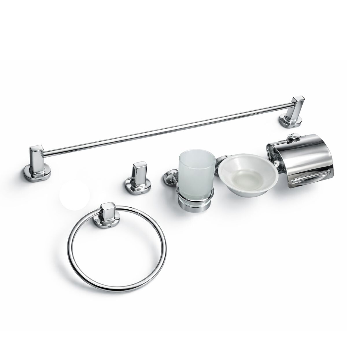 Kit De Accesorios De Baño 6 Piezas Austin Cromado Brillante 