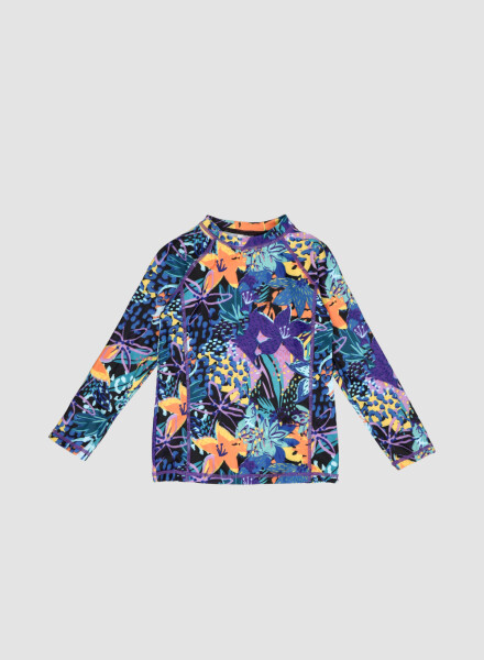 Tshirt manga larga print 2-10a Neon flowers