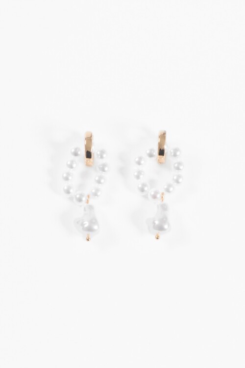 Aros con perlas dorado
