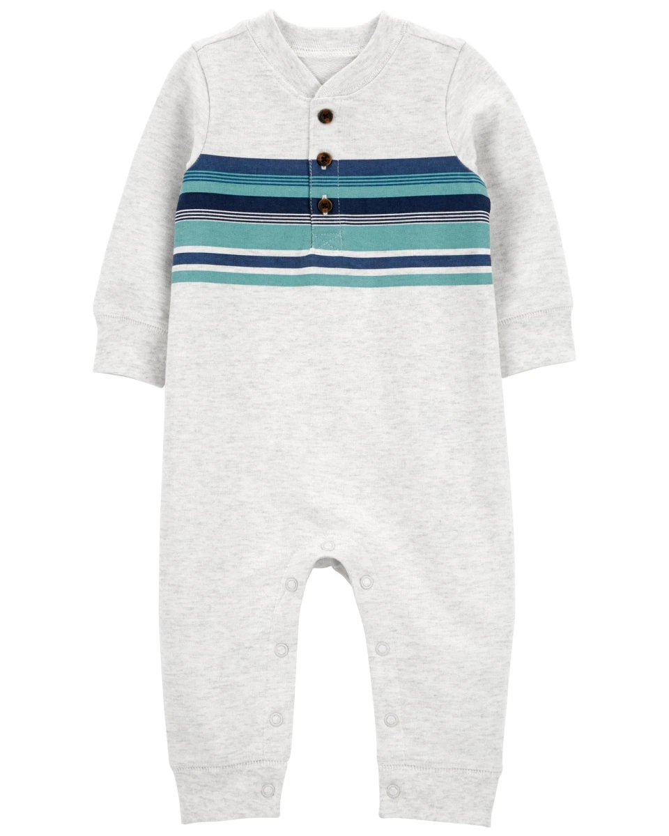 Monito de algodón, estilo henley 