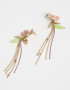 Aros Colgantes Largos Flores Aros Colgantes Largos Flores - Dorado