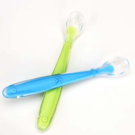 Cuchara en Silicona Cubierto para Comida de Bebés y Niños Naranja