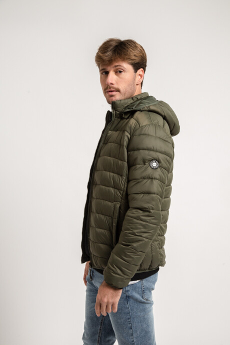 Campera inflada Unisex Oliva