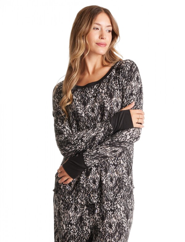 Pijama Con Pantalon NEGRO/MULTI