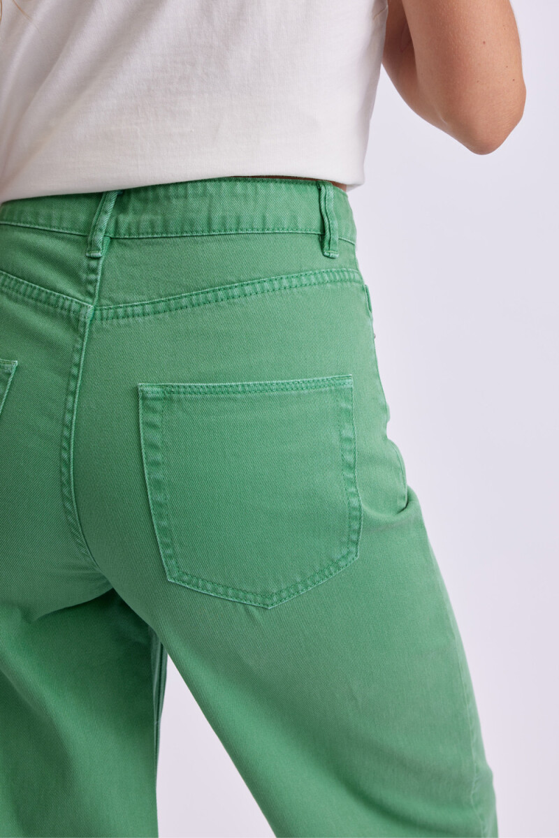 Pantalón de jean wide leg Verde