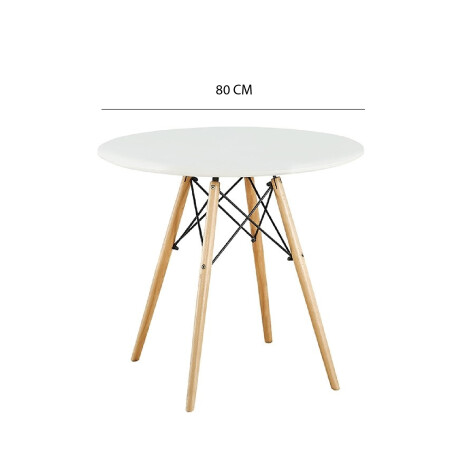 MESA DE COMEDOR EAMES REDONDA METAL 80 CM Mesa Eames Blanca Redonda 80cm