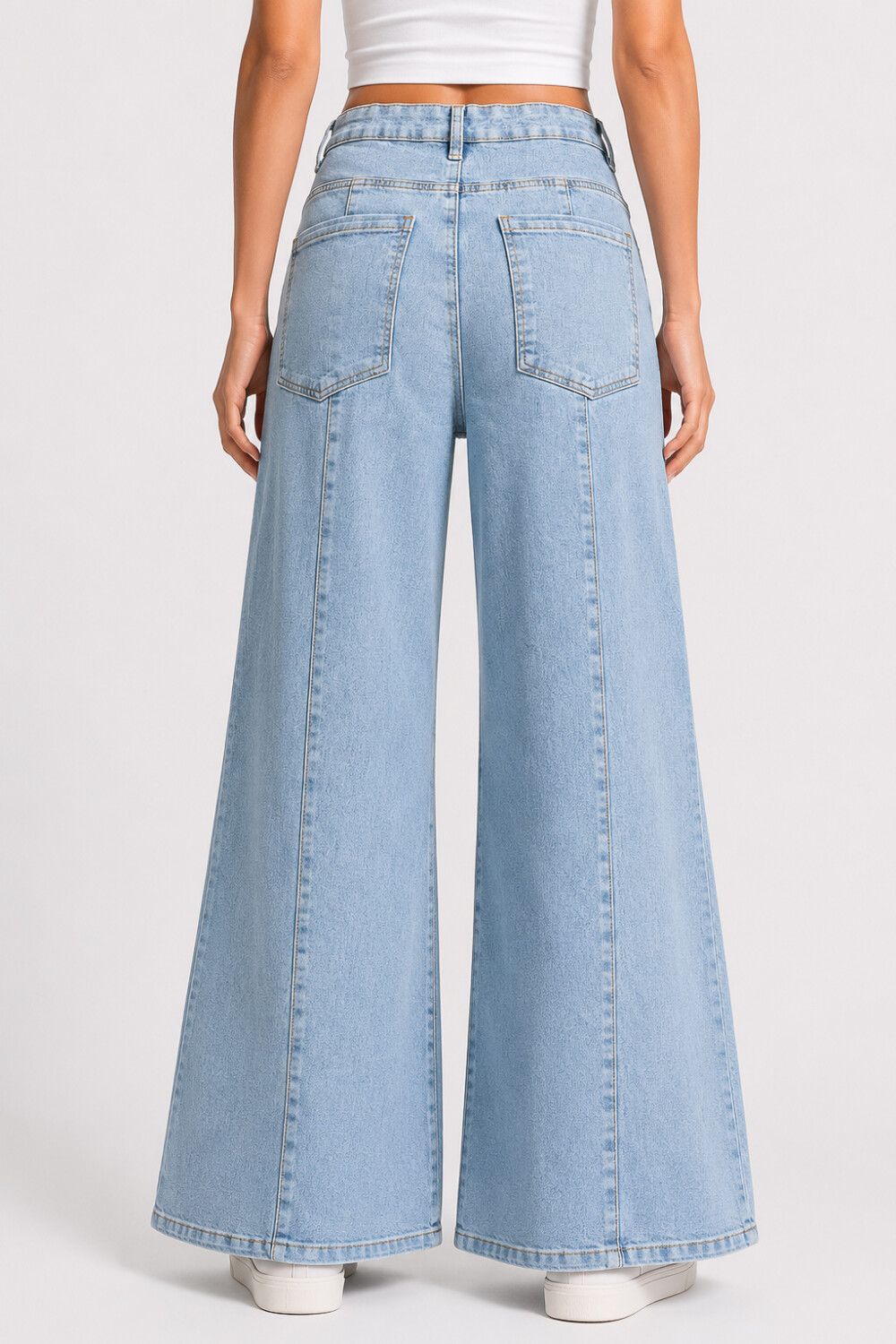 Pantalon Aprile Celeste Grisaceo